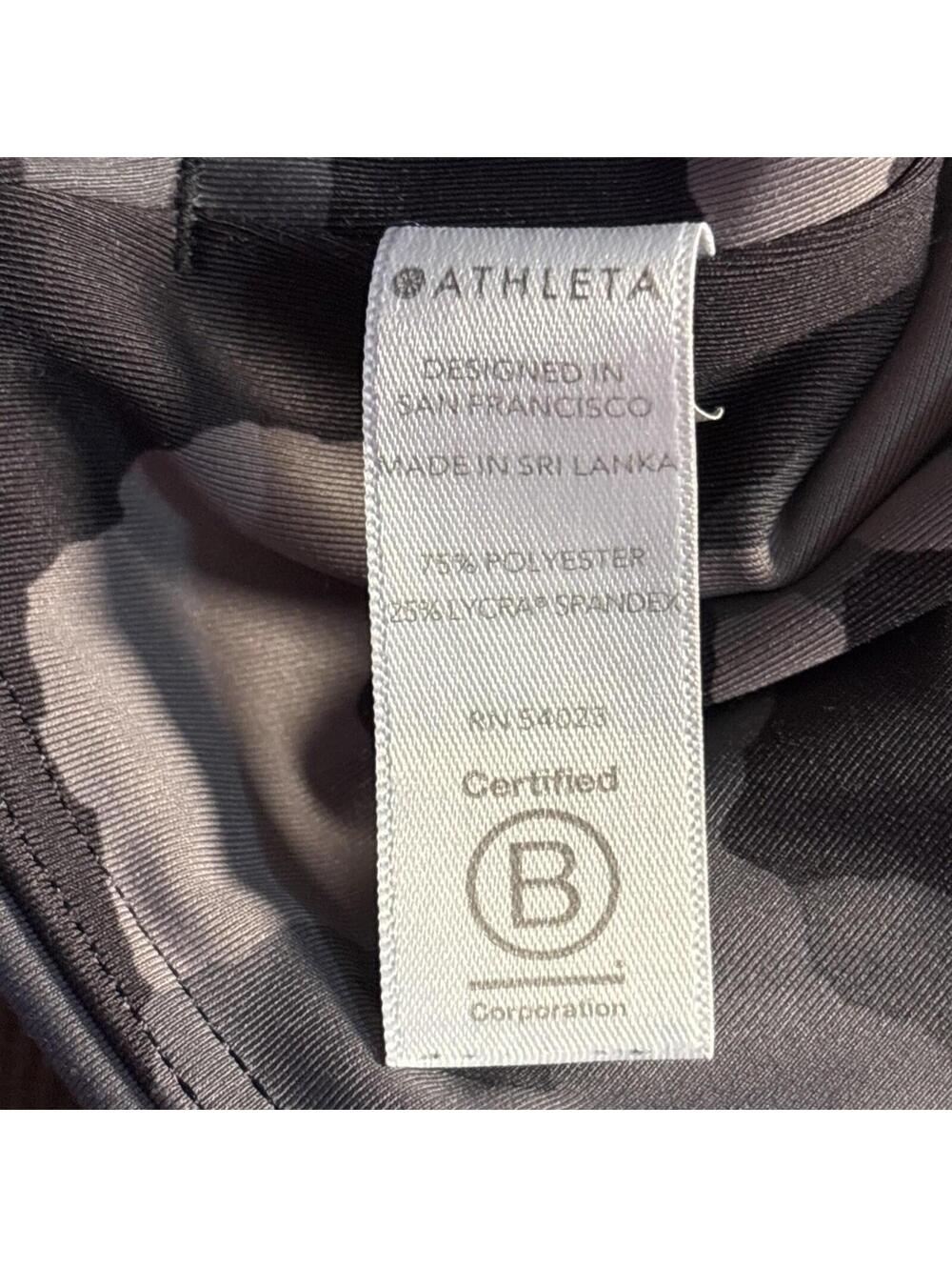 Athleta Lightning Camo 7/8 Tight Leggings XXS Gray Black High Rise Pockets - Picture 8 of 12